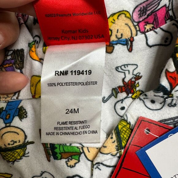 Peanuts Snoopy Kids Pajama Set Halloween Matching Family 24M Shirt Pants‎ PJs - Picture 8 of 13